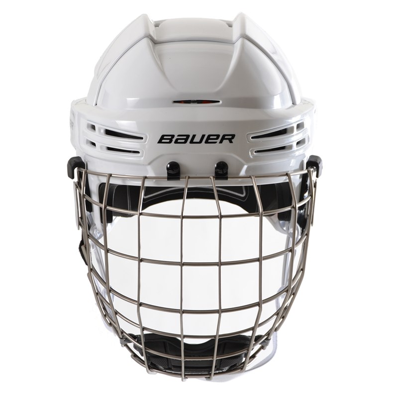 Details about   New Bauer Re-akt Hockey Helmet Combo White Small 
