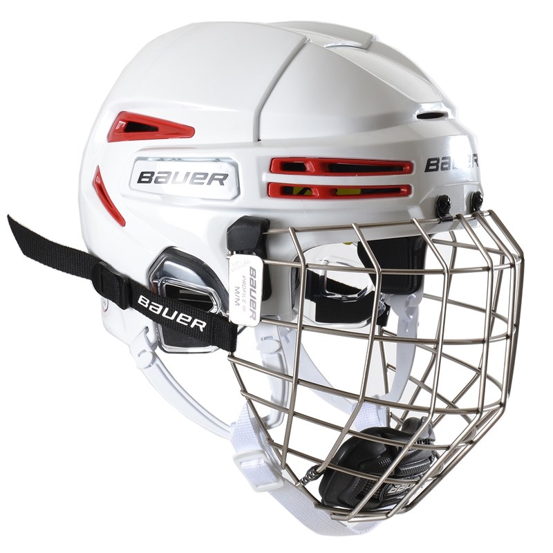 White Small Details about   New Bauer Re-akt Hockey Helmet Combo 