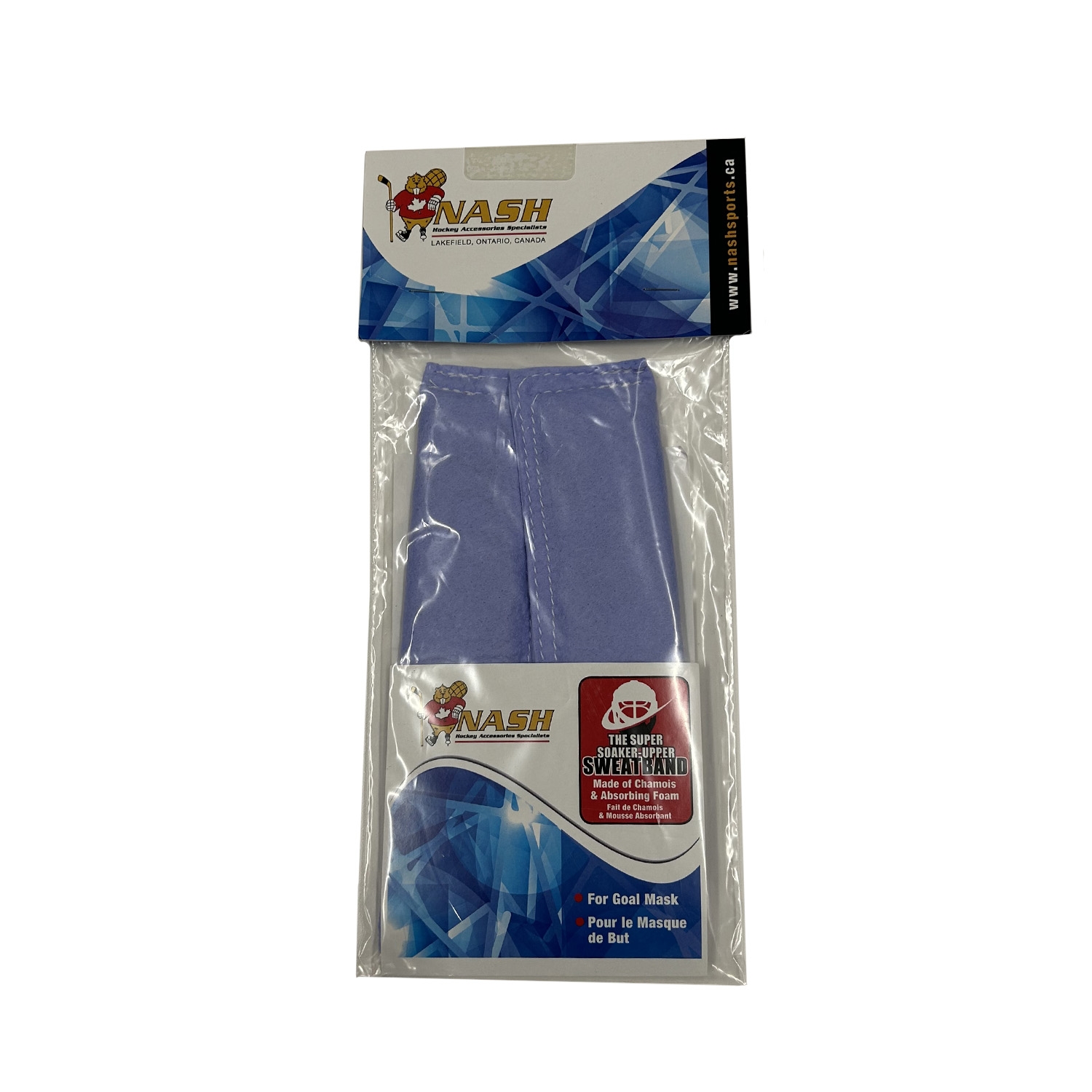 Bild von NASH Torwartmaske Blau Chamois Schweißband - 2er Pack