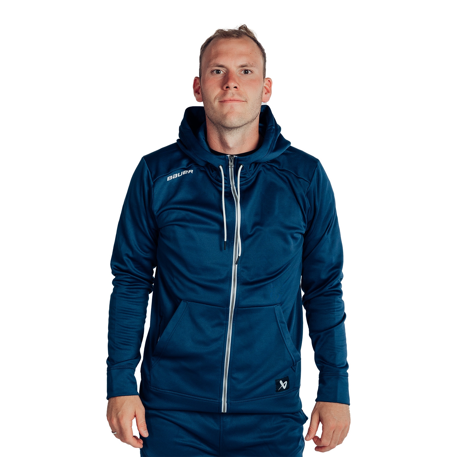 Изображение BAUER Fleece Zip Hoodie Team - nav - Sr.