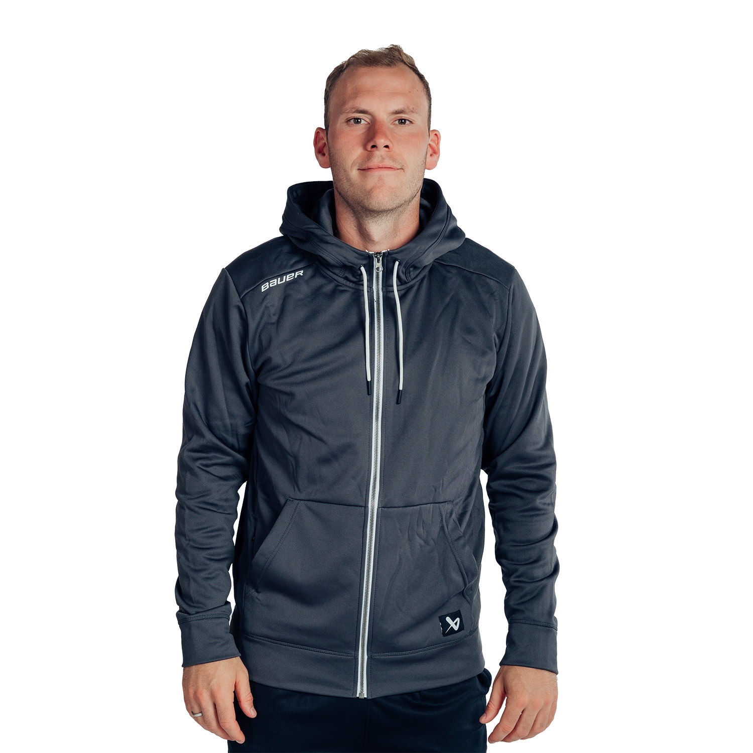 Изображение BAUER Fleece Zip Hoodie Team - gry - Sr.