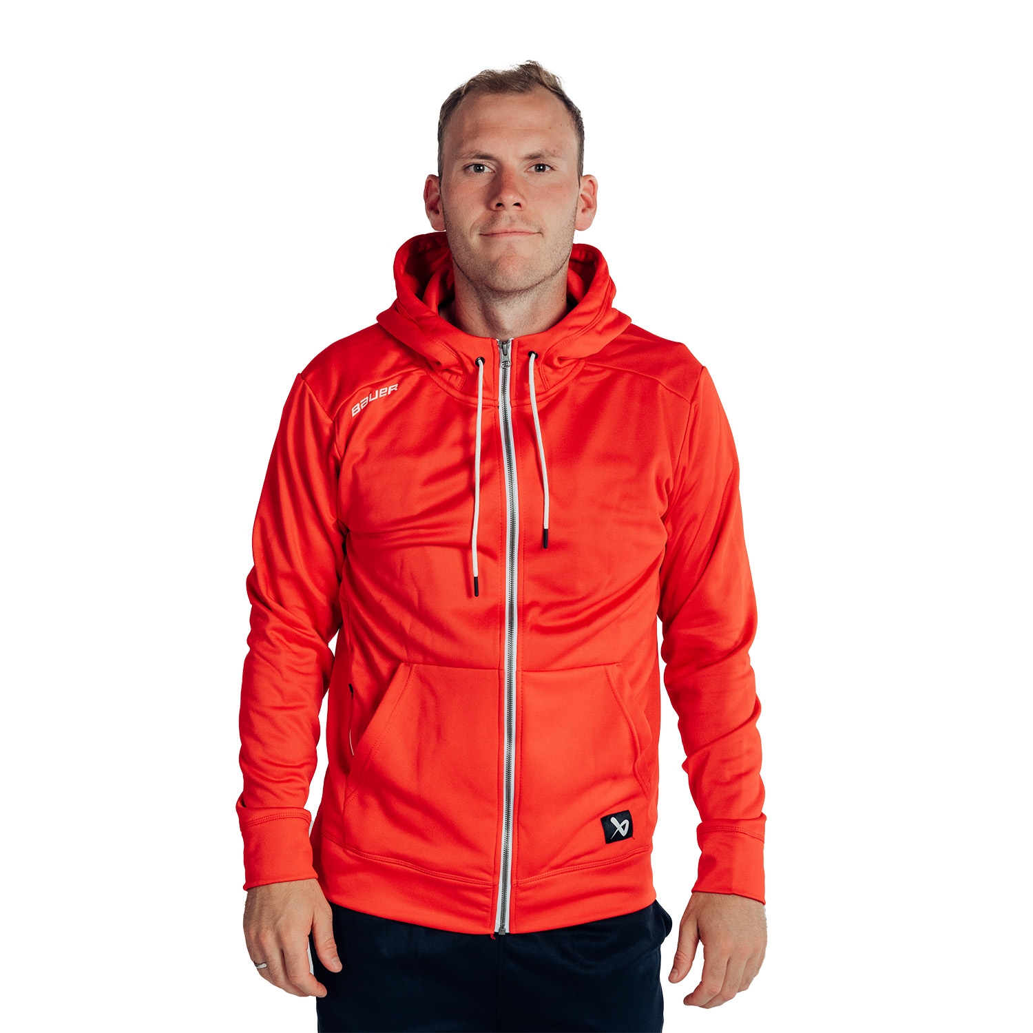 Bild von BAUER Fleece Zip Hoodie Team - rot - Sr.