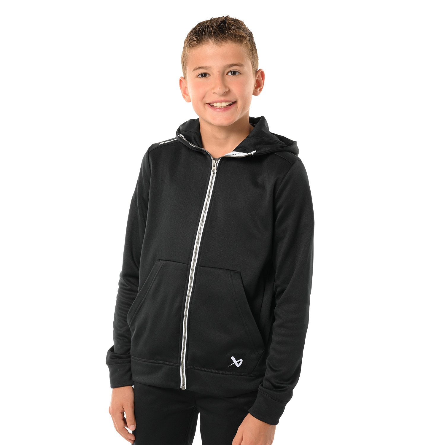 Изображение BAUER Fleece Zip Hoodie Team - blk - Yth.