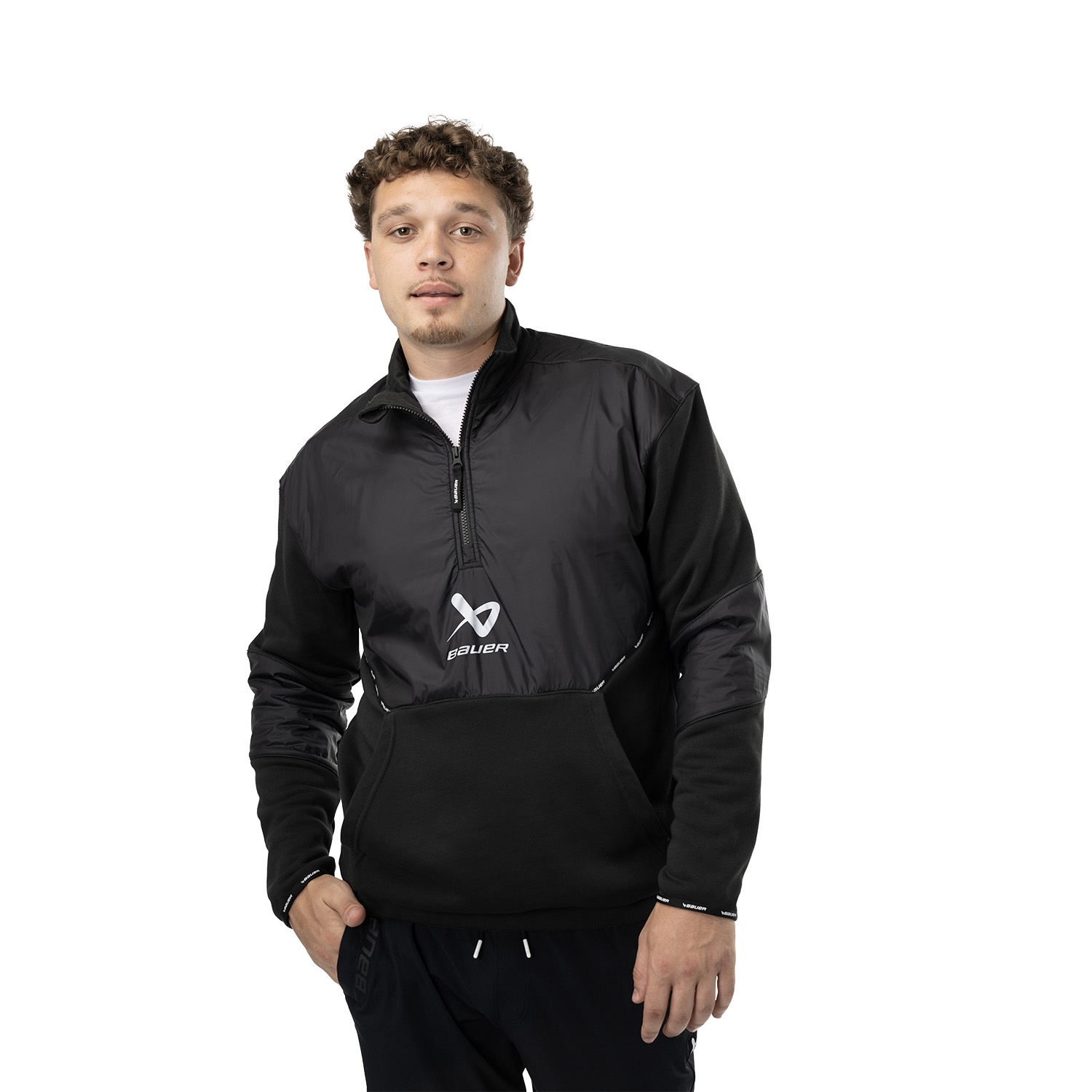 Picture of BAUER 1/2 Zip Pullover Team - blk - Sr.