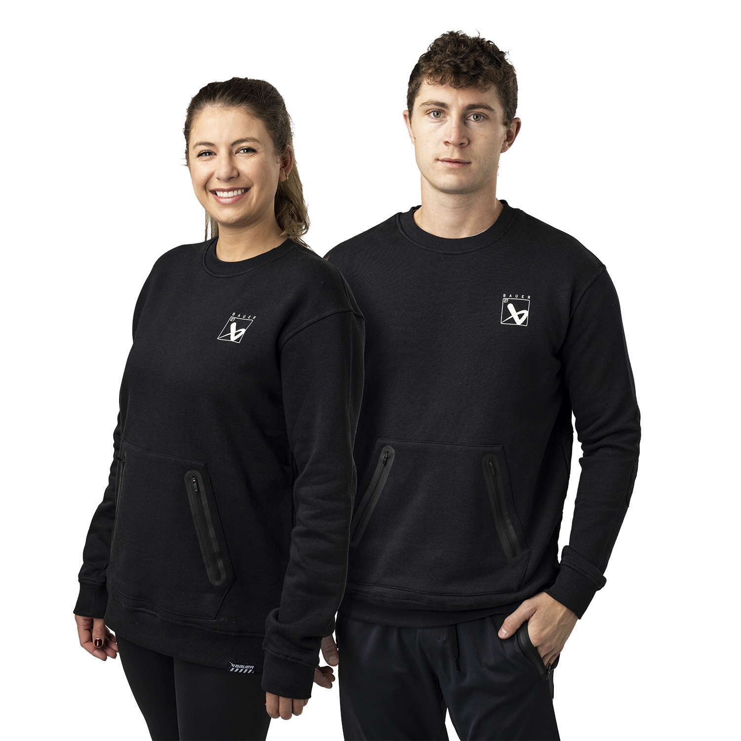 Изображение BAUER Quilted Crew - blk - Sr.