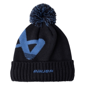Picture of BAUER Knit Pom Intarsia - nav/blu - Yth.
