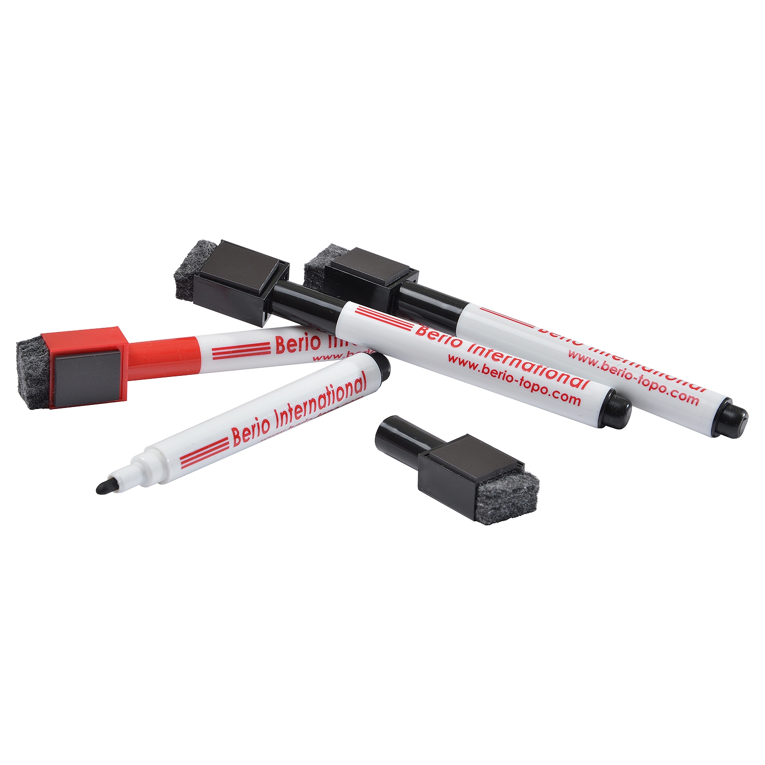 Bild von BERIO Ersatzstift für Coachtafel - 4er Pack (3x schwarz, 1x rot)