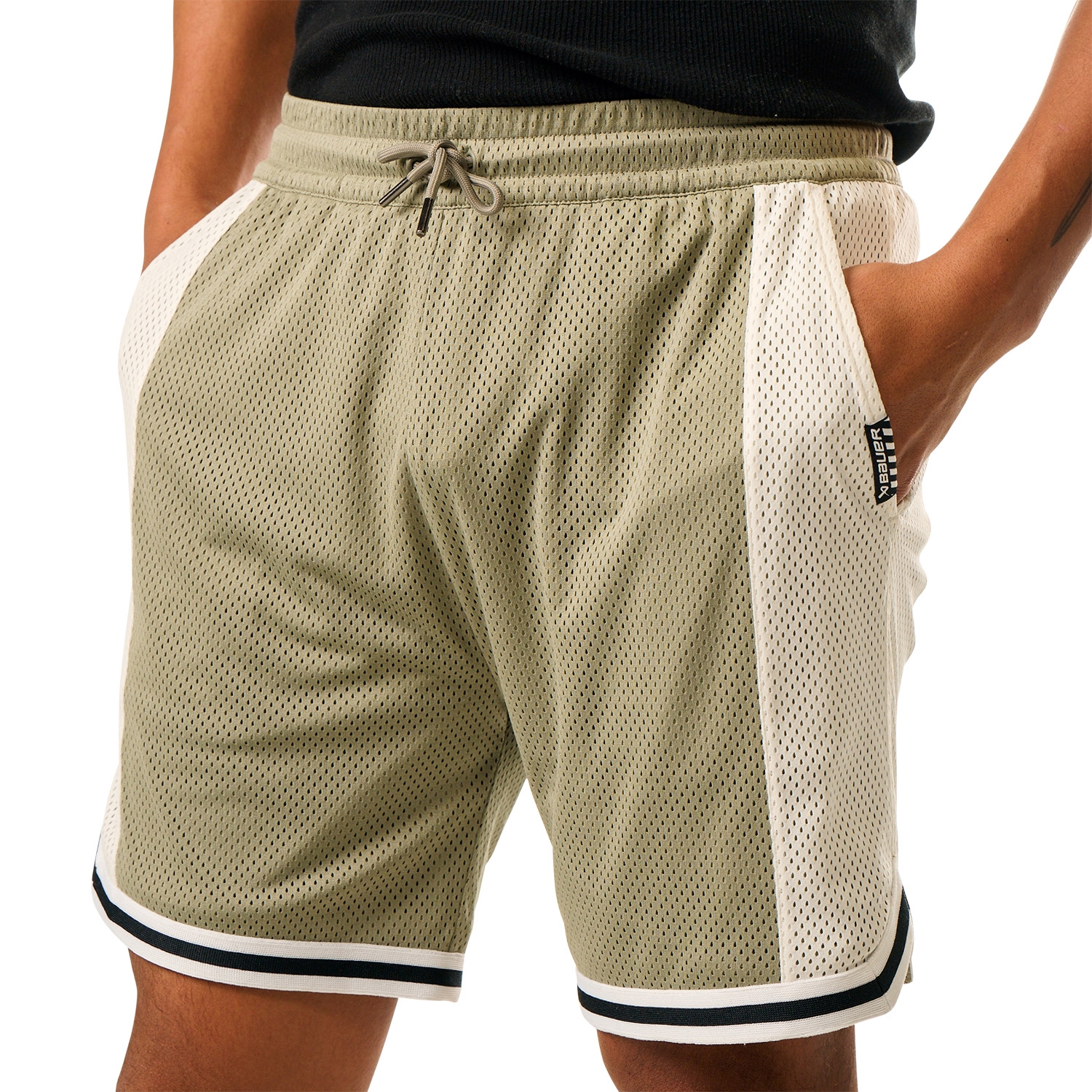 Picture of BAUER Mesh Shorts - egret - Sr.