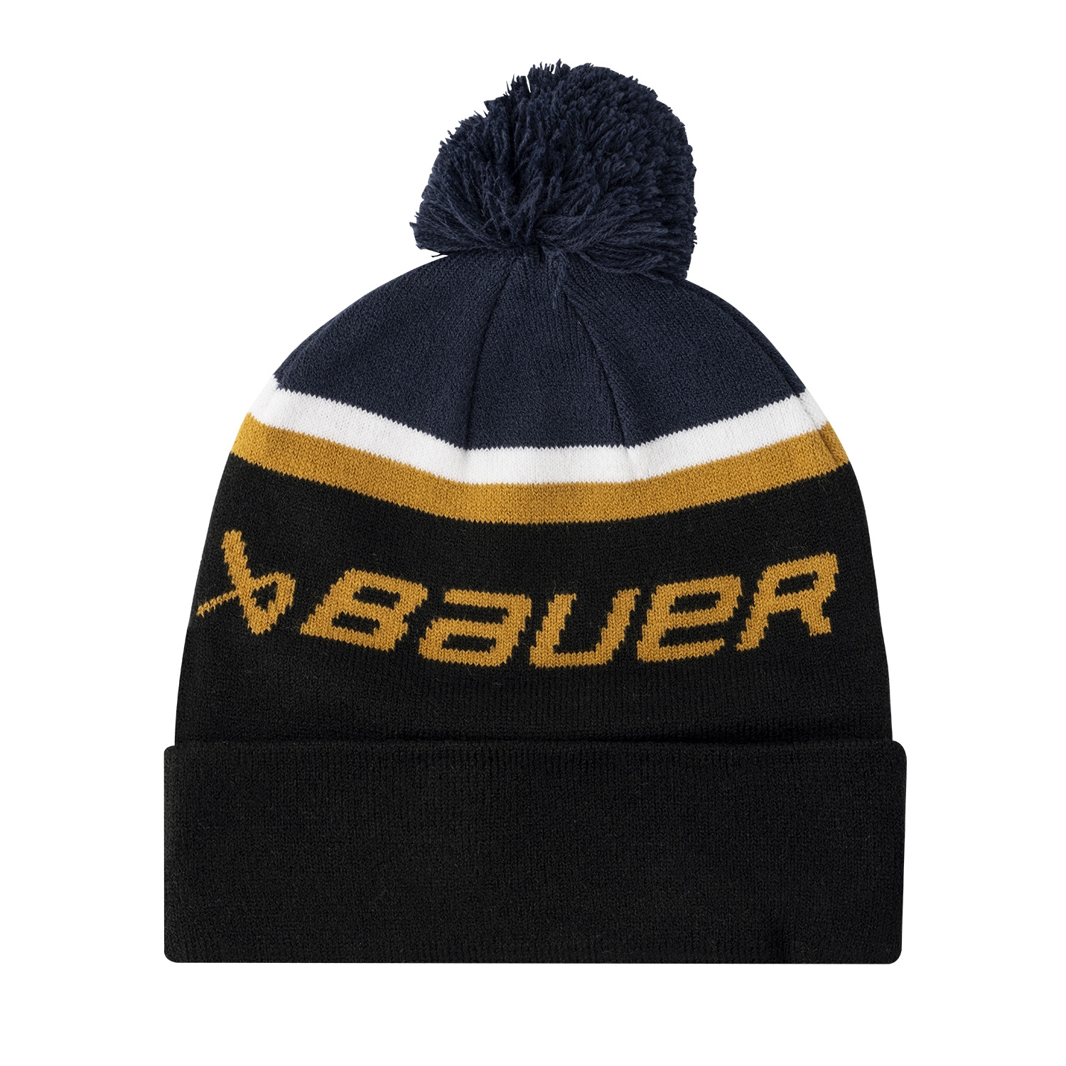 Изображение BAUER Intarsia Knit Pom - nav/blk - Yth.
