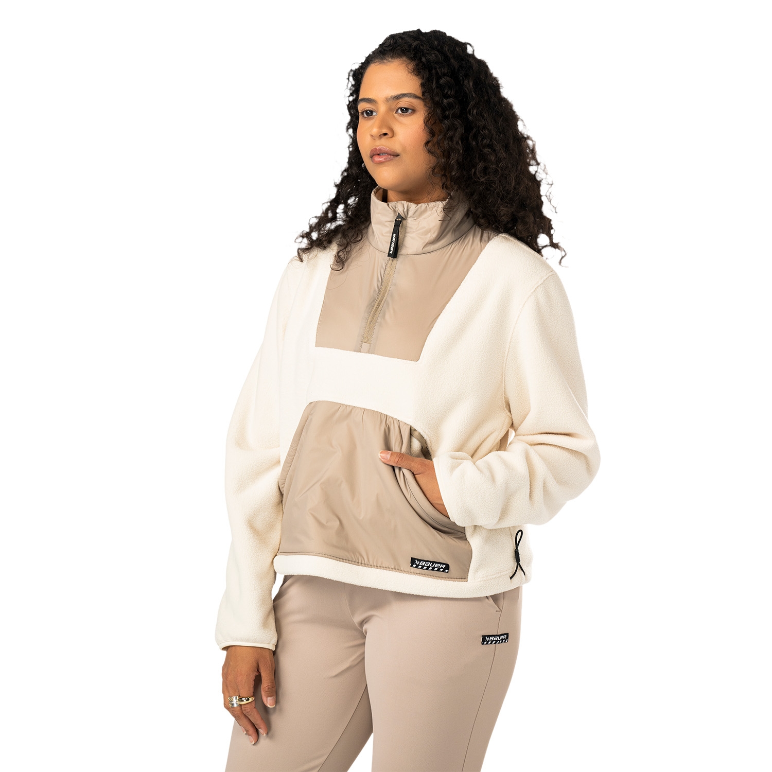 Изображение Bauer Women's Polarfleece 1/2 Zip - cream - Sr.