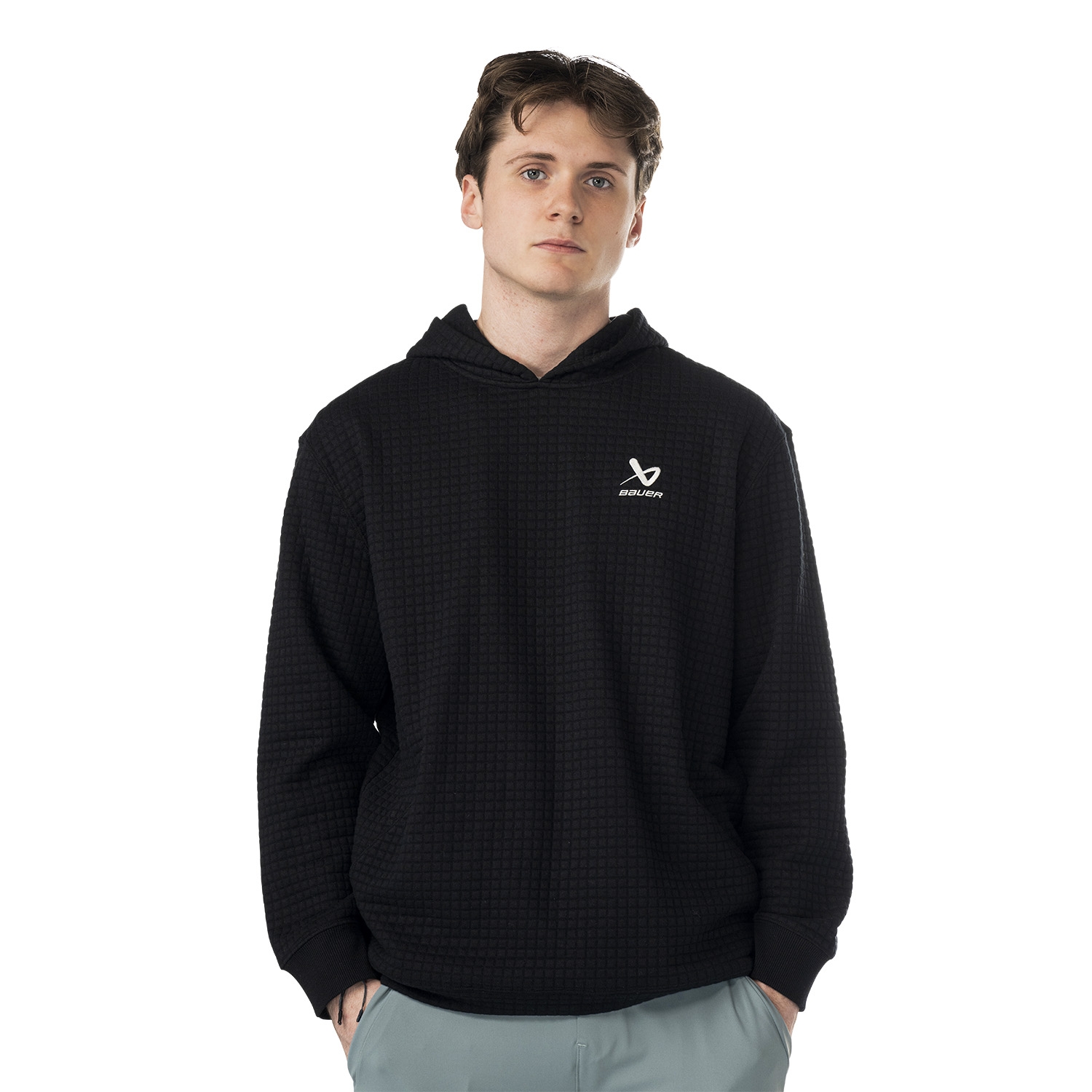 Изображение BAUER Quilted Hoodie - blk - Sr.